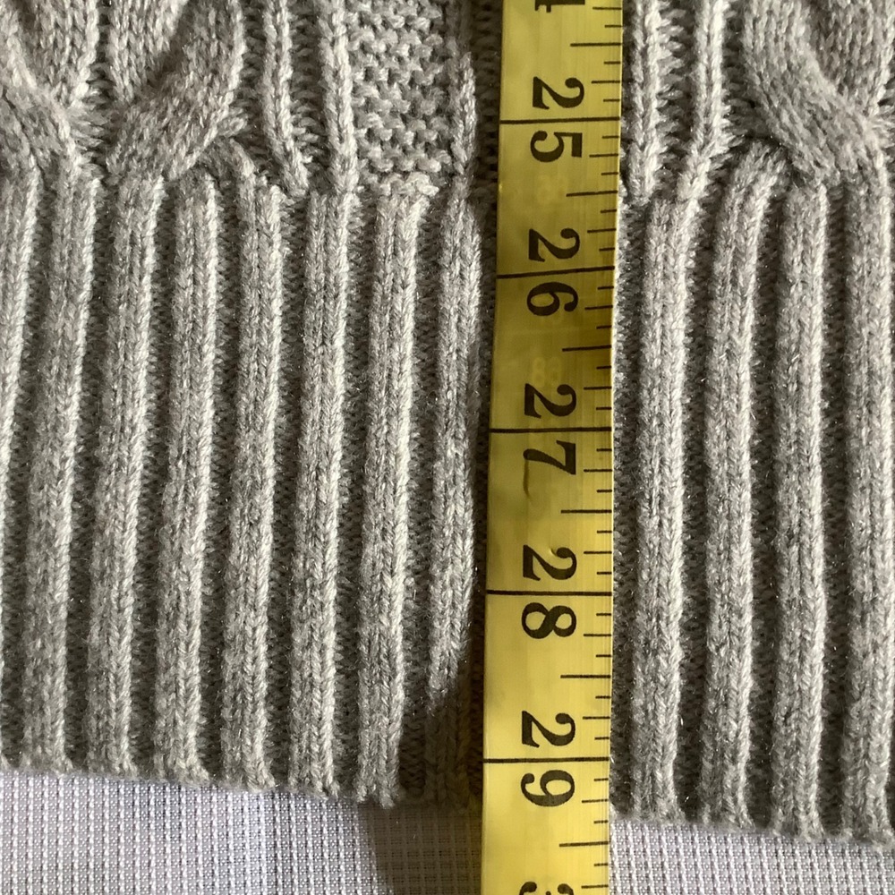 Torrid Gray Cable Knit Quarter Zip Sweater Plus Size 3 3X Funnel Neck Ribbed - Picture 16 of 16